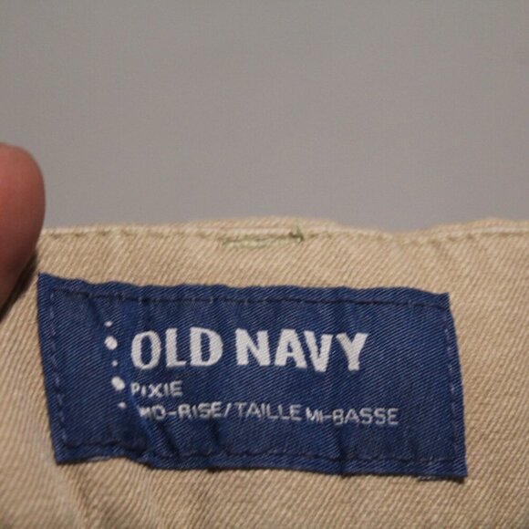 Old Nacy Women Beige Chino Pants Pixie Mid Rise Size 16 - Picture 7 of 9